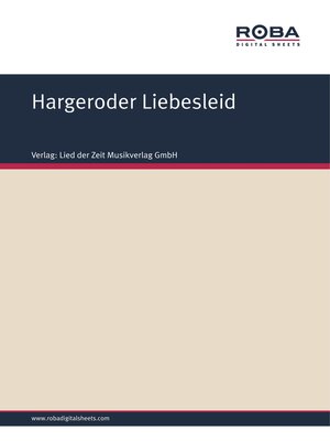 cover image of Hargeroder Liebesleid
